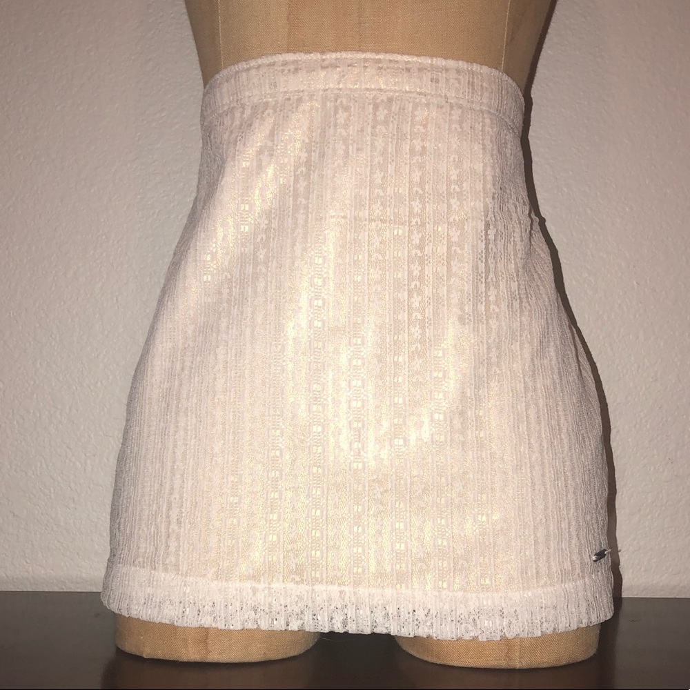 Gold & Cream Lace Hollister Skirt